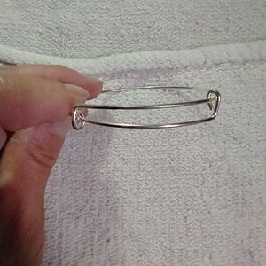 Silvertone charm bracelet blank